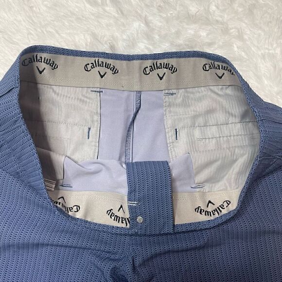 Callaway Mens Shorts Active Waist Performance Blue Golf Pegs Size 36 Stretch - Picture 3 of 10